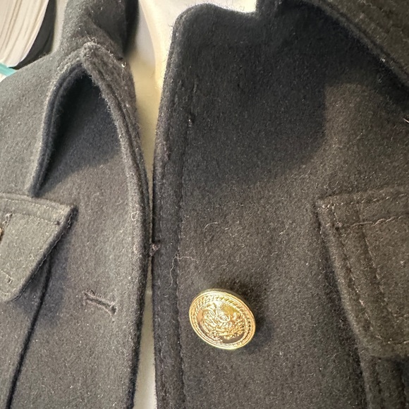 Laundry By Shelli Segal Dark Black Wool Blend waistcoat size 2 - Picture 3 of 8